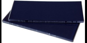 Acetaatplaten donkerblauw/transparant 150 x 6 x 65 mm