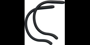 Siliconen kruloortip voor volwassenen zwart Ø 1,4 tot 1,5 mm