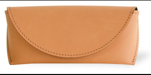 Duurzaam etui JOHAN blond bruin - gerecycled leerafval