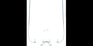 Complete glasbrilset met monoblock veren blauw