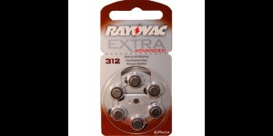 Batterij Rayovac Extra Advanced 312AU- 6XE / bruin