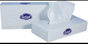 Zachte witte 2-laags luxe tissues zonder houtvezel