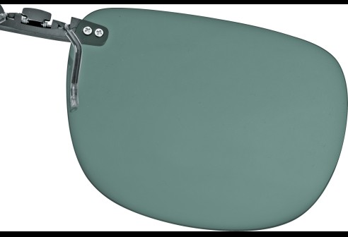 Voorhanger voor kunststof monturen, opklembaar 56 x 46 mm - Groen, polariserend