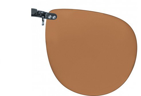 Voorhanger voor metalen monturen, opklembaar 62 x 54 mm - Bruin, gepolariseerd