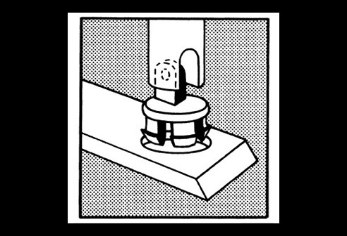 Pons met holle groef voor de Clavulus