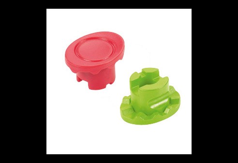 NIDEK afnameblok Mini-Cup, tot curve 6, kleurgesorteerd (5 x rood en 5 x groen) voor links rechts onderscheid