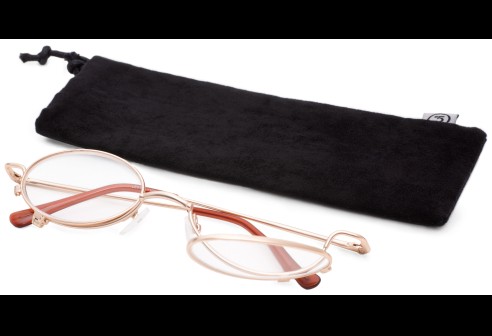 Shoptic Make-up bril kunststof met magneetjes die de lenzen vasthouden - Goud