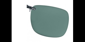 Voorhanger voor metalen monturen, opklembaar 52 x 42 mm - Groen, gepolariseerd