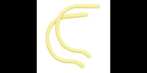 Siliconen kruloortip voor kinderen geel Ø 1,3 tot 1,4 mm